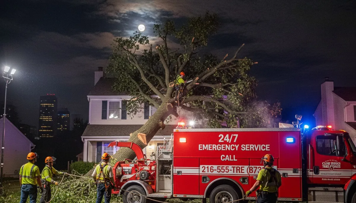 24/7 emergency tree removal service in Cleveland, OH restoring safety for homeowners day or night